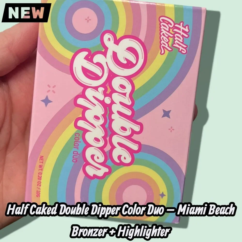 NEW Half Caked Double Dipper Color Duo – Miami Beach Bronzer + Highlighter